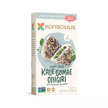 Load image into Gallery viewer, Konscious Frozen Plant-Based Kale Gomae Onigiri 7.2 oz
