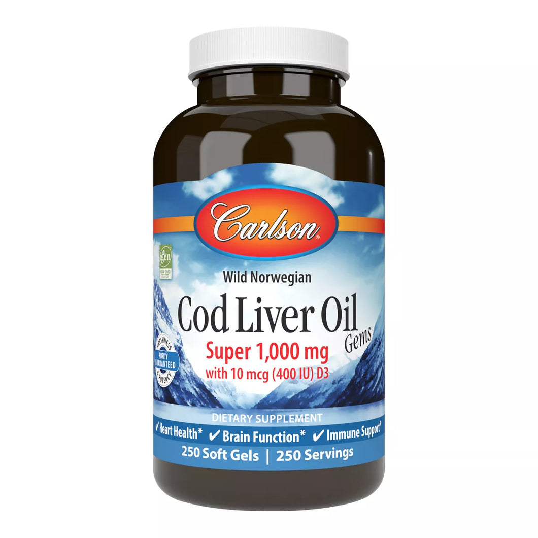 Carlson Cod Liver Oil Super 1000 250 Sg