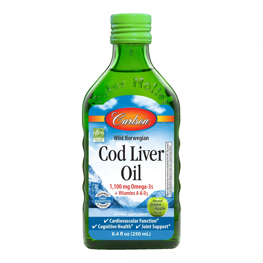 Carlson Green Apple Cod Liver Oil 8.4oz