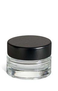 Clear Jar Heavy Base 1/4 oz BlkLid