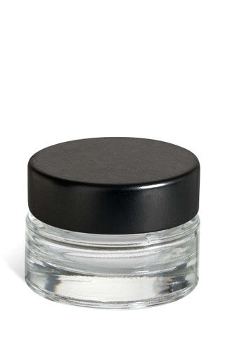 Clear Jar Heavy Base 1/4 oz BlkLid