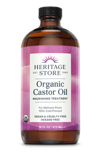 Heritage Store Castor Oil Org 16 Oz