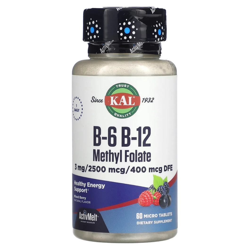 KAL B-6 B-12 Methyl Folate 60mt