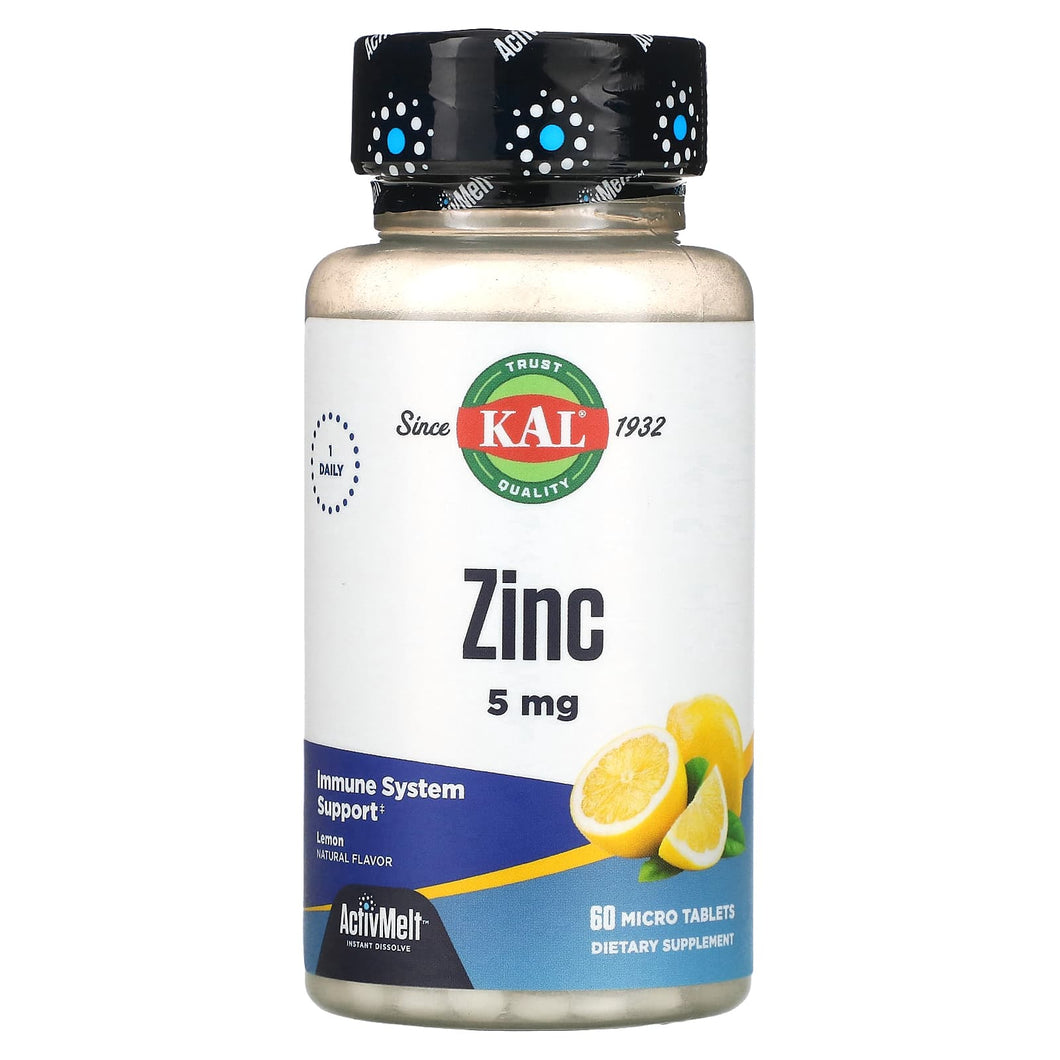 KAL Zinc Lemon Flavor 5 mg 60 T