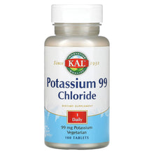 Load image into Gallery viewer, KAL Potassium Chloride 99 mg 100 T
