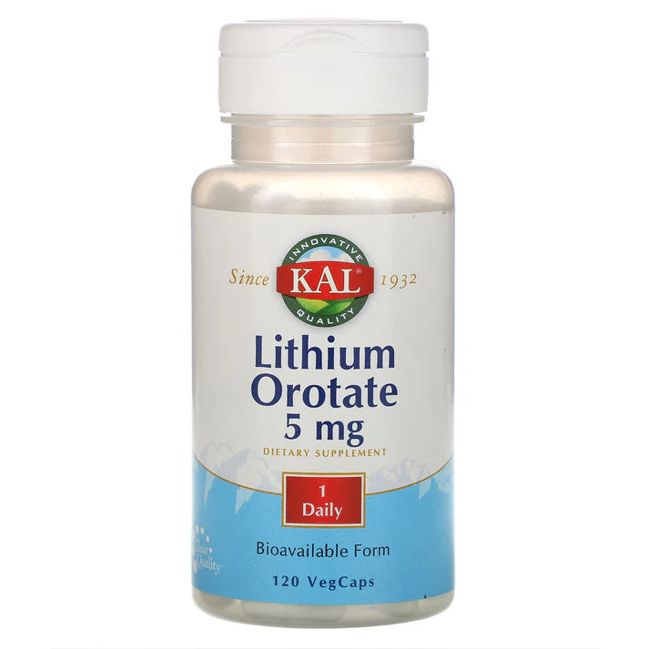 KAL Lithium Orotate 5 mg 120 V