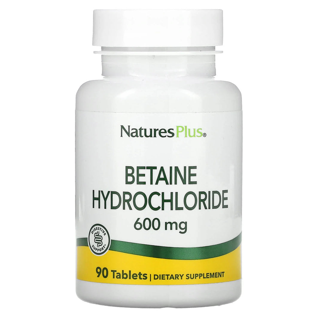Natures Plus Betaine HCL 600mg