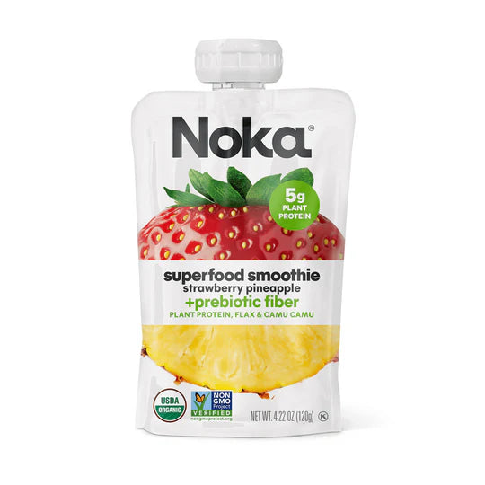 Noka Superfood Smoothies Strawberry & Pineapple 4.22oz