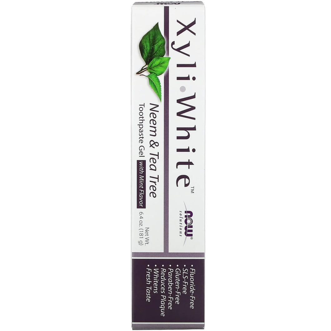 Now Xyli-White Neem & Tea Tree Toothpaste Gel 6.4oz