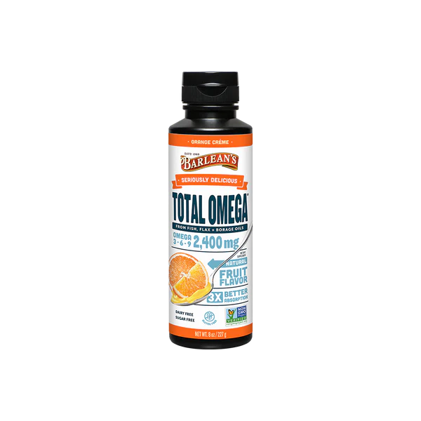 Barlean's Total Omega 2,400mg Orange Cream 8oz