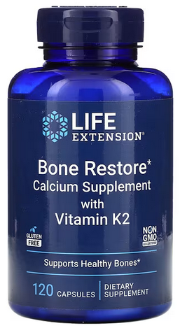 Bone Restore Calcium w/K2 Life Extension