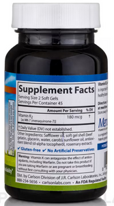Carlson Vitamin K2 Mk7 180 Mcg 90 Sg