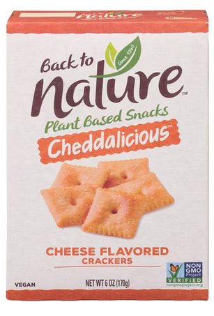 Cheddalicious Crackers Back to Nature
