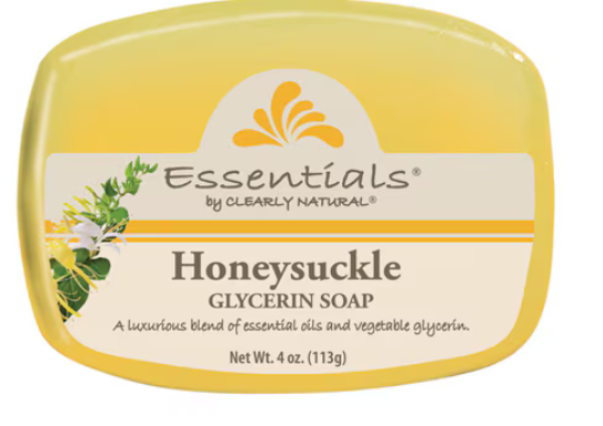 Clearly Nat Soap Honeysuckle 4 Oz