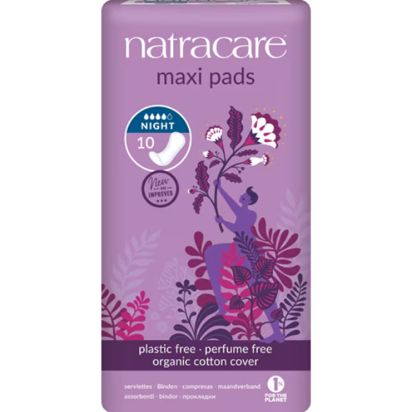 NatraCare Maxi Pads Night time