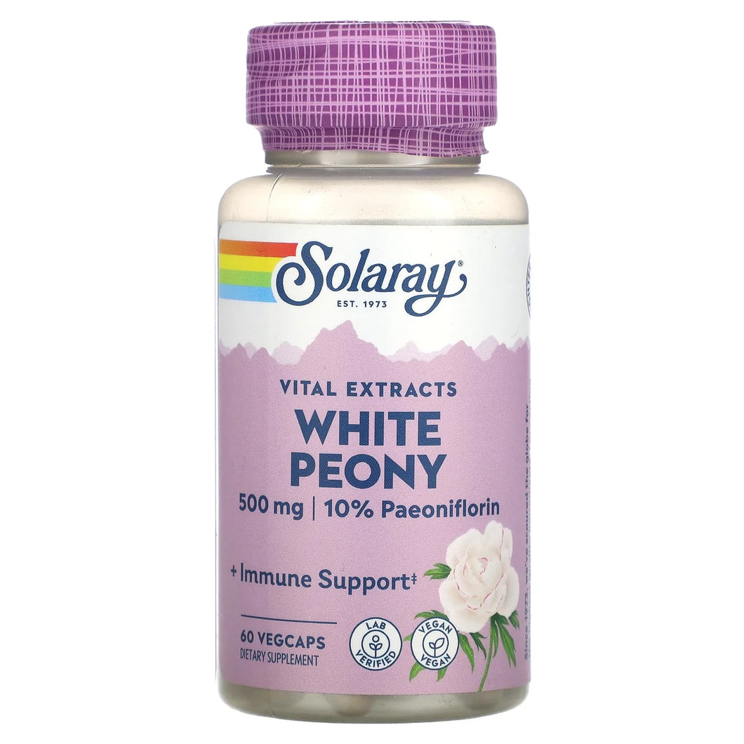 Solaray White Peony 500mg 60vc