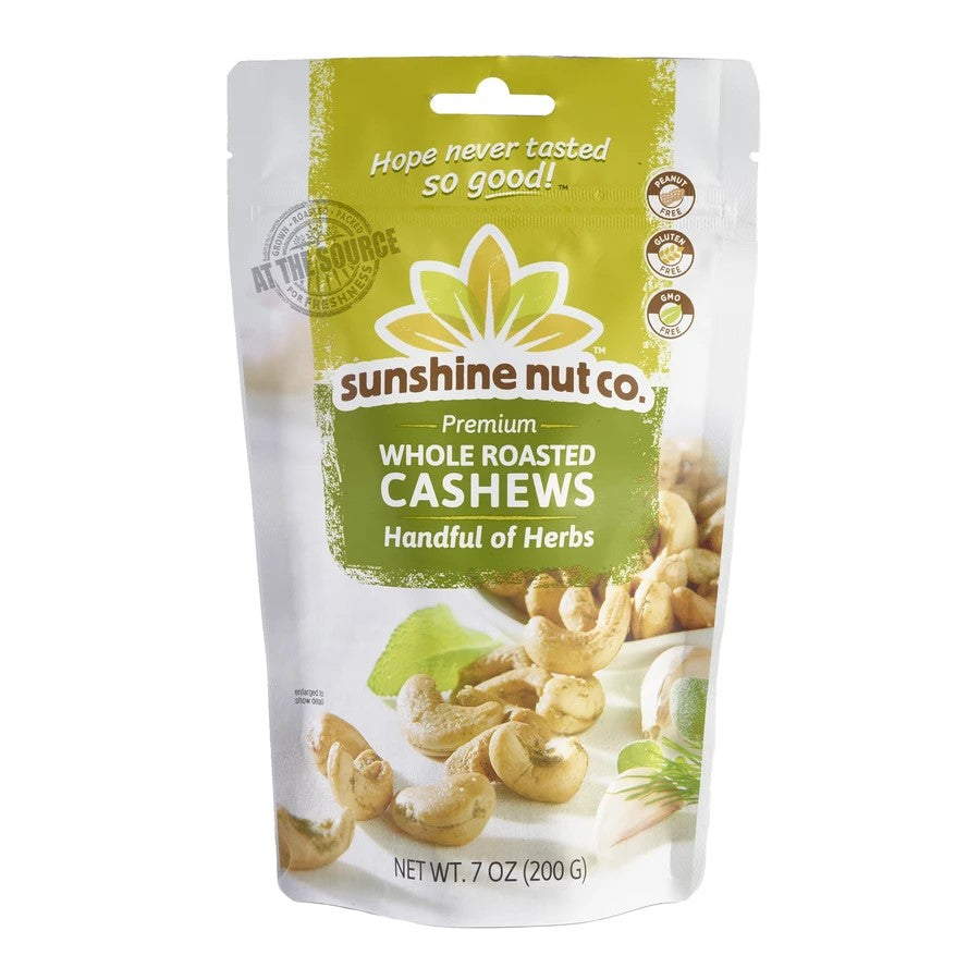 Sunshine Nut Co. Whole Roasted Cashews Handful of Herbs 7oz