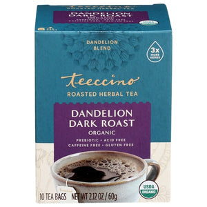 Teeccino Organic Dandelion Dark Roast 10tb