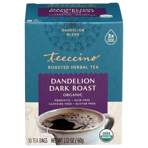 Teeccino Organic Dandelion Dark Roast 10tb