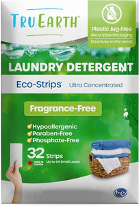 TruEarth Laundry Detergent Eco-Strips Fragrance-Free 32 strips
