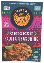 Load image into Gallery viewer, Siete Gluten Free Chicken Fajita Seasoning 1oz
