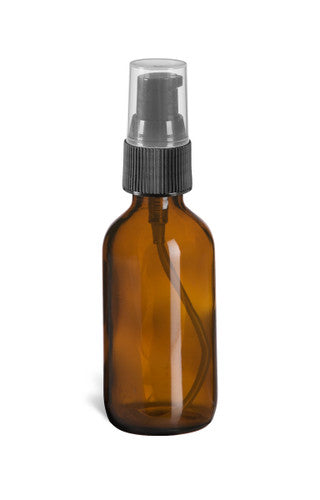 Amber Bottle w/Black Pump 2oz