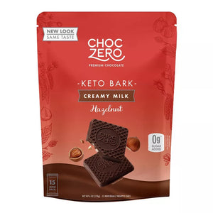 Choc Zero Keto Bark Milk Hazelnut 6oz