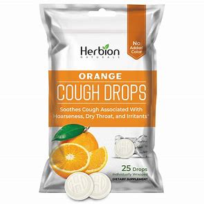 Herbion Naturals Sugar Free Orange Cough Drops 25ct 1pk