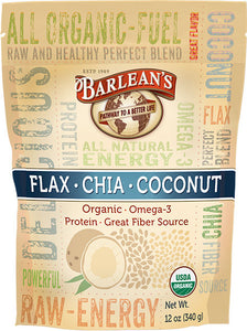 Barlean's Organic Flax, Chia, Coconut Energy 12oz