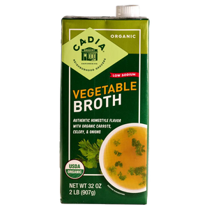 Cadia Organic Low Sodium Vegetable Broth 32 oz