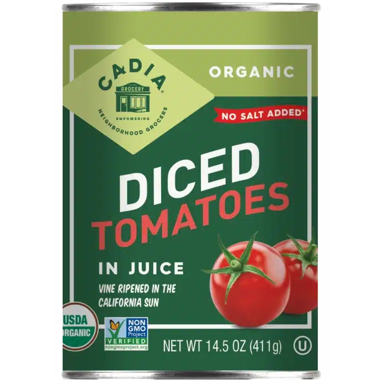 Diced Tomatoes No Salt Added Cadia