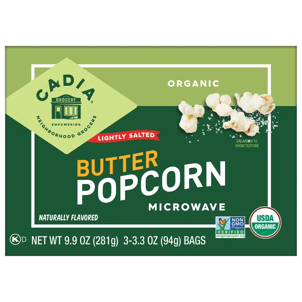 Cadia Lightly Salted Butter Popcorn 3ct