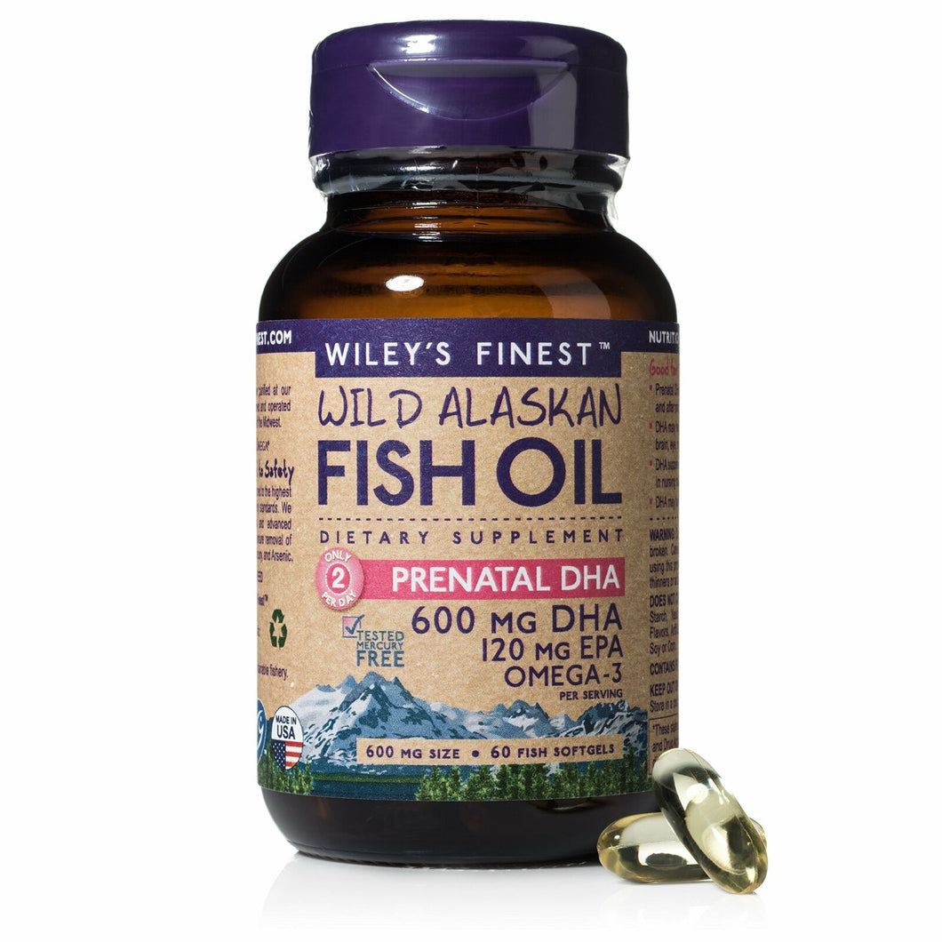 Fish Oil Prenatal DHA 600mg Wild Alaskan