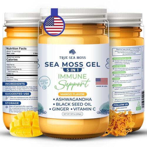 True Sea Moss Sea Moss Gel Immune Support Mango Flavor