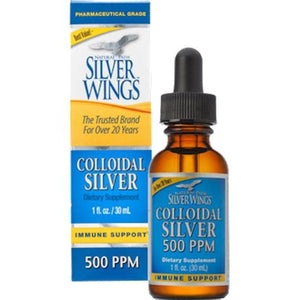 Colloidal Silver Immune Support Dropper Silver Wings 500PPM
