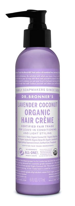 Dr Bronners Lavender Ccnut Hair Creme Og 6 Oz