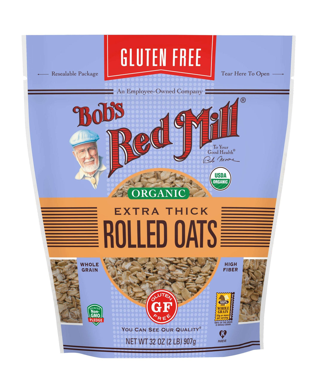 Bob's Red Mill Organic Extra Thick Rolled Oats - Case