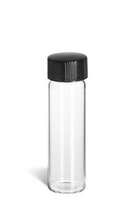 Clear Vial w/Black Lid 4 dram